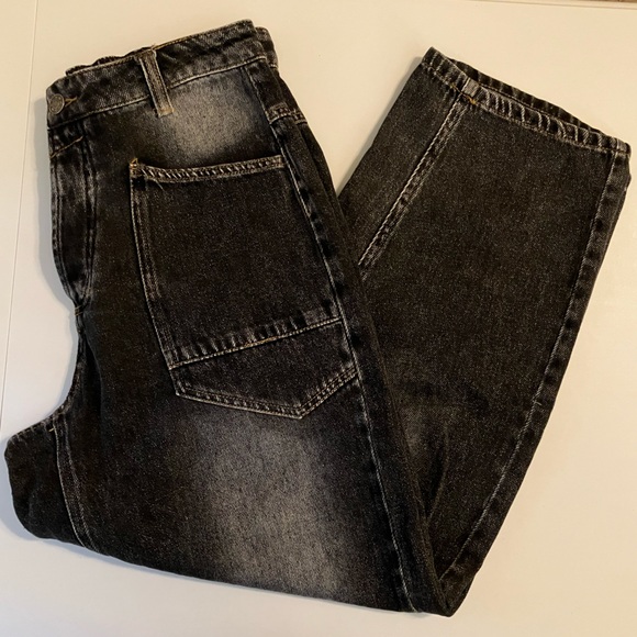 Talulah Wide Leg High Rise Soft Denim Barrel Jeans Pants Elastic Waist size 4-6 - Picture 13 of 14